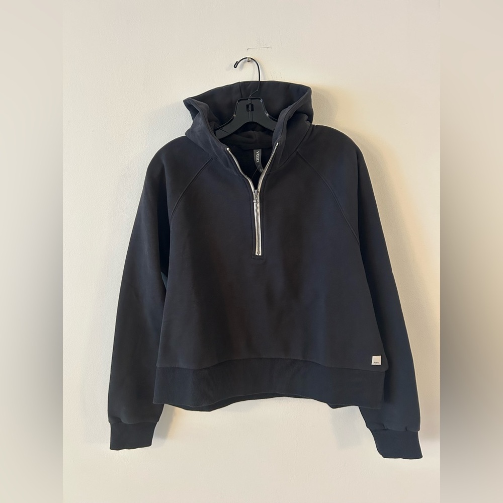 New VUORI restore Half Zip Hoodie Sweatshirt Washed Black Women's Large - Picture 5 of 7